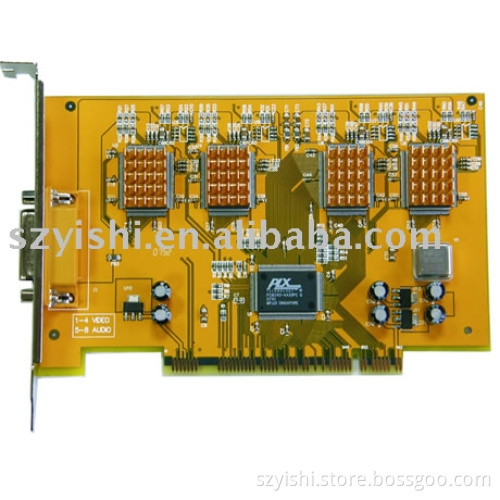 4 Channels H.264 Video and Audio real time video capture cards(DVR)